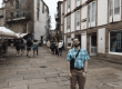 Student in European town