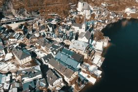 Overhead of European city