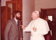 pope talking to man