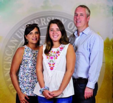 Student with parents