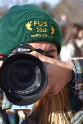 Student Photographer taking photo of photographer at march for life