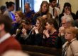 Students in Christ the king during ash wednesday