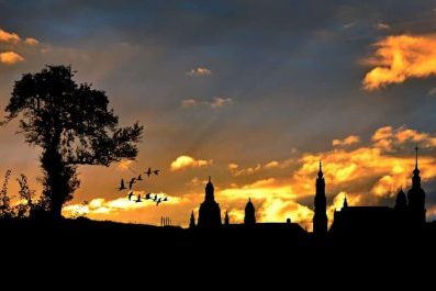 admin-ajax – 2019-05-17T112904.590 Silhouette of Church and tree and birds in the sunset